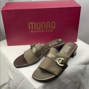 Munro Irene Khaki stretch slip on sandal